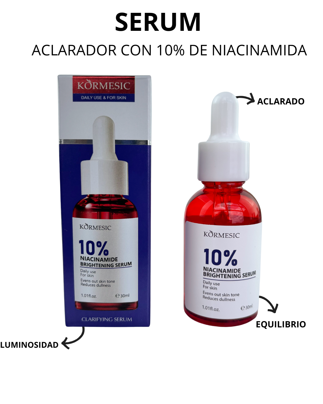 SERUM ACLARADOR CON 10% DE NIACINAMIDA