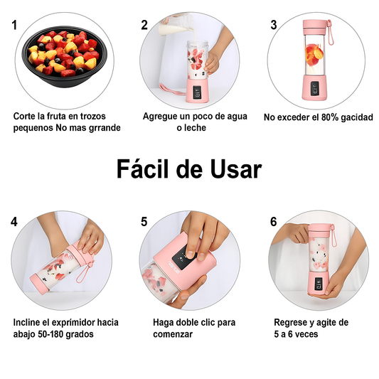 Licuadora Portátil Recargable Batidora